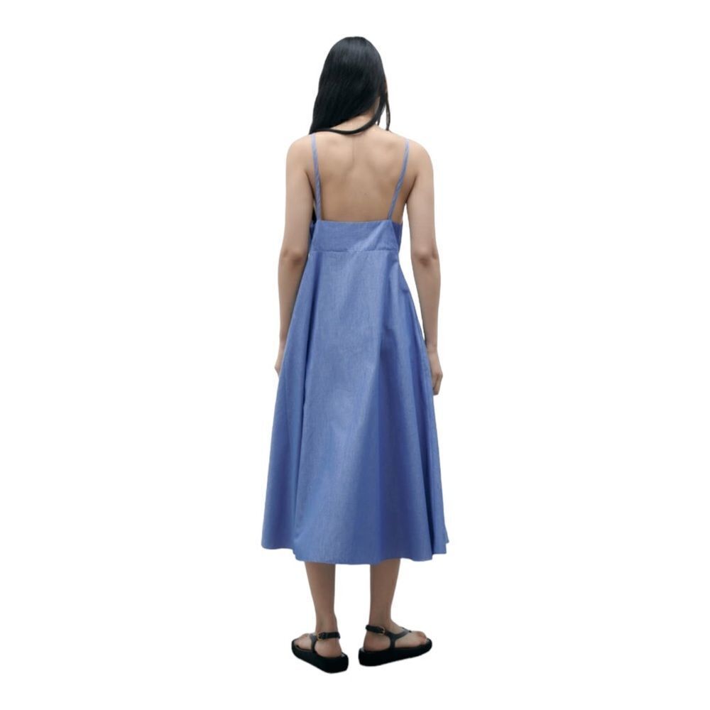 Zara Blue and White Midi Dress - Picture 9 of 10